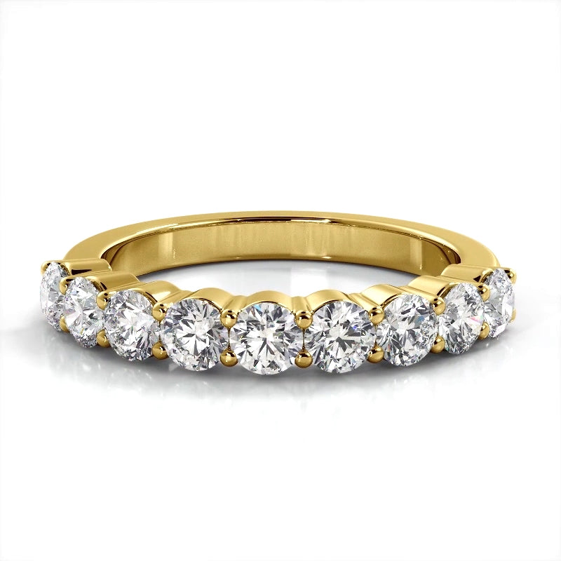 1.04 ct. Round Diamond Wedding Band-VIRABYANI